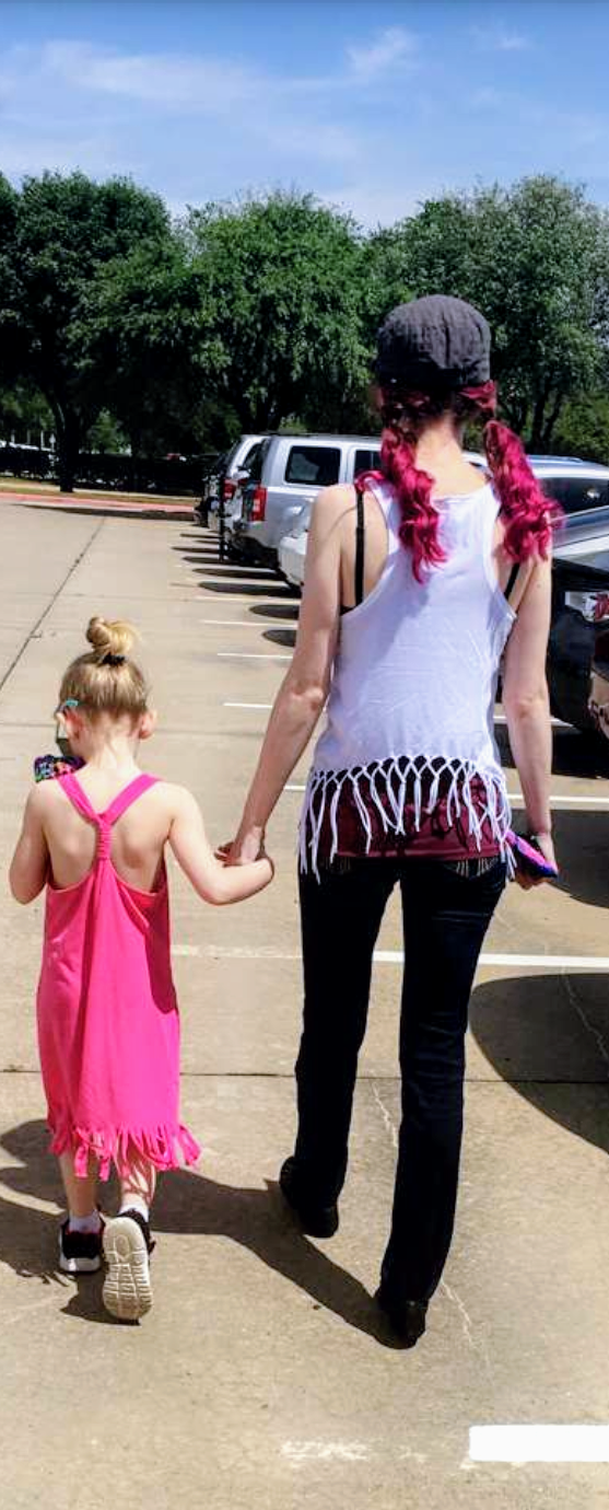 Myself and my niece. She loves when I dye my hair bright colors!