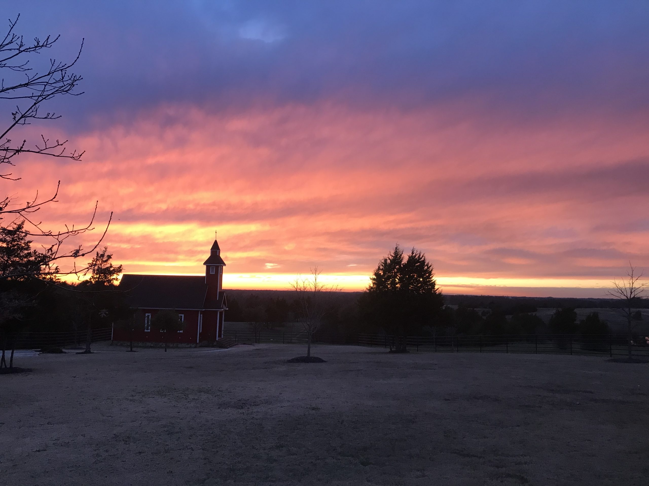 Sunset on the ranch